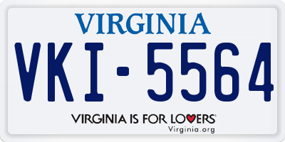 VA license plate VKI5564