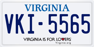 VA license plate VKI5565