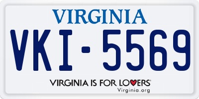 VA license plate VKI5569