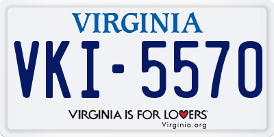VA license plate VKI5570