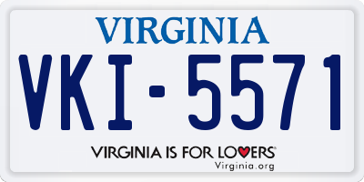VA license plate VKI5571