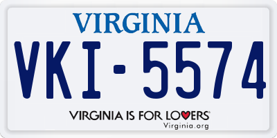 VA license plate VKI5574