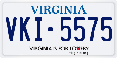 VA license plate VKI5575