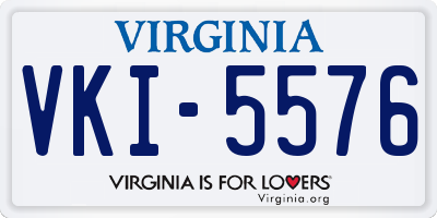 VA license plate VKI5576