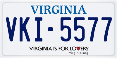 VA license plate VKI5577