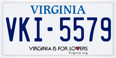 VA license plate VKI5579