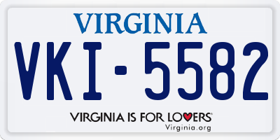 VA license plate VKI5582