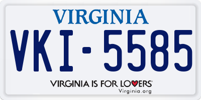 VA license plate VKI5585