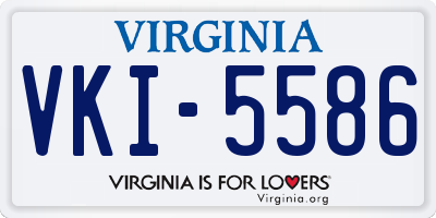 VA license plate VKI5586
