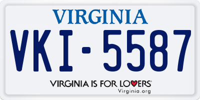 VA license plate VKI5587
