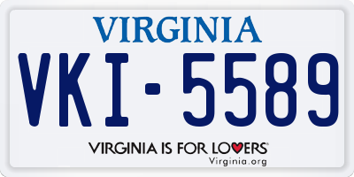 VA license plate VKI5589