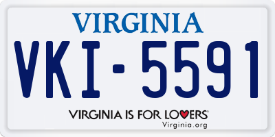 VA license plate VKI5591