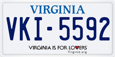 VA license plate VKI5592
