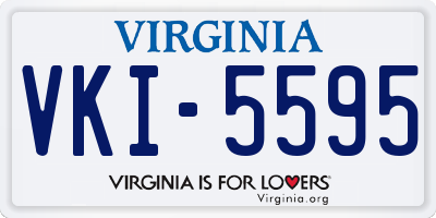 VA license plate VKI5595