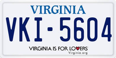 VA license plate VKI5604