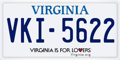 VA license plate VKI5622