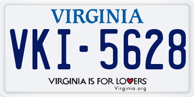 VA license plate VKI5628