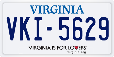 VA license plate VKI5629