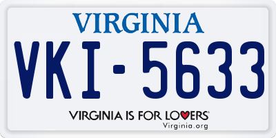 VA license plate VKI5633