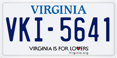 VA license plate VKI5641