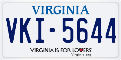 VA license plate VKI5644
