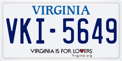 VA license plate VKI5649