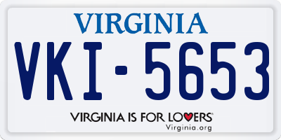 VA license plate VKI5653