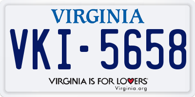 VA license plate VKI5658