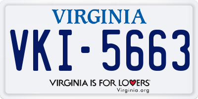 VA license plate VKI5663