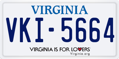 VA license plate VKI5664