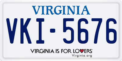VA license plate VKI5676