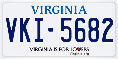 VA license plate VKI5682