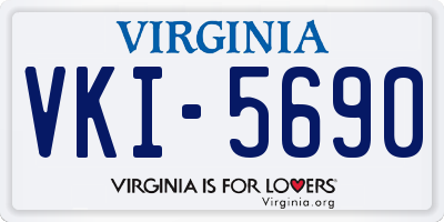 VA license plate VKI5690