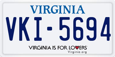 VA license plate VKI5694