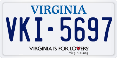 VA license plate VKI5697