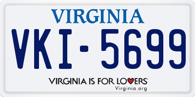 VA license plate VKI5699