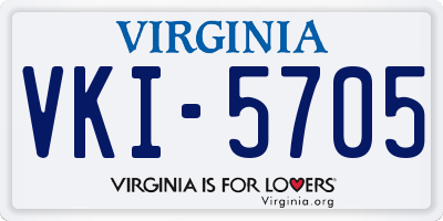 VA license plate VKI5705