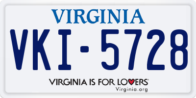 VA license plate VKI5728