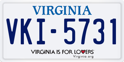 VA license plate VKI5731