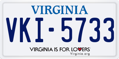 VA license plate VKI5733