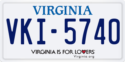 VA license plate VKI5740