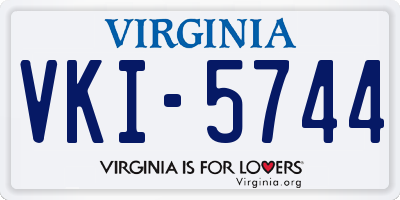 VA license plate VKI5744