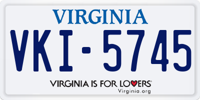 VA license plate VKI5745