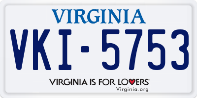 VA license plate VKI5753