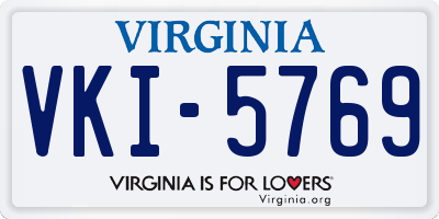 VA license plate VKI5769