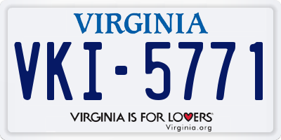 VA license plate VKI5771
