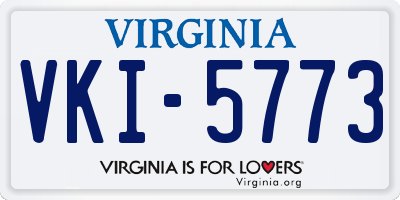 VA license plate VKI5773