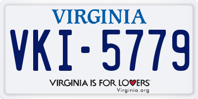 VA license plate VKI5779