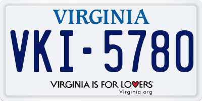 VA license plate VKI5780