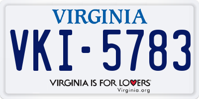 VA license plate VKI5783